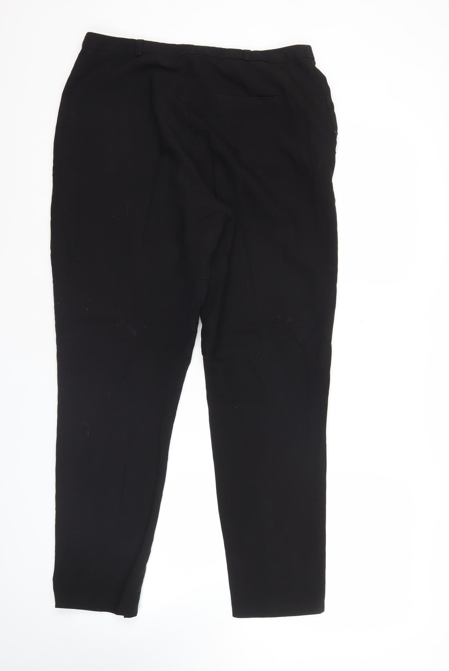 Womens UK Size 12 ASOS Regular Fit BusinessCasualWorkwear Black Trousers