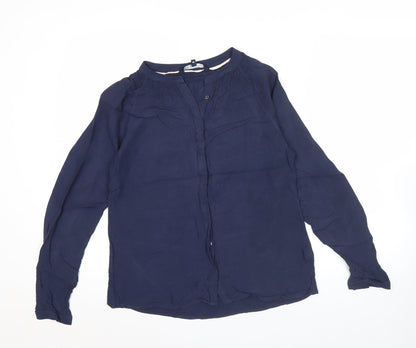 Womens UK Size 8 Crew Clothing Company Blue Tunic Blouse