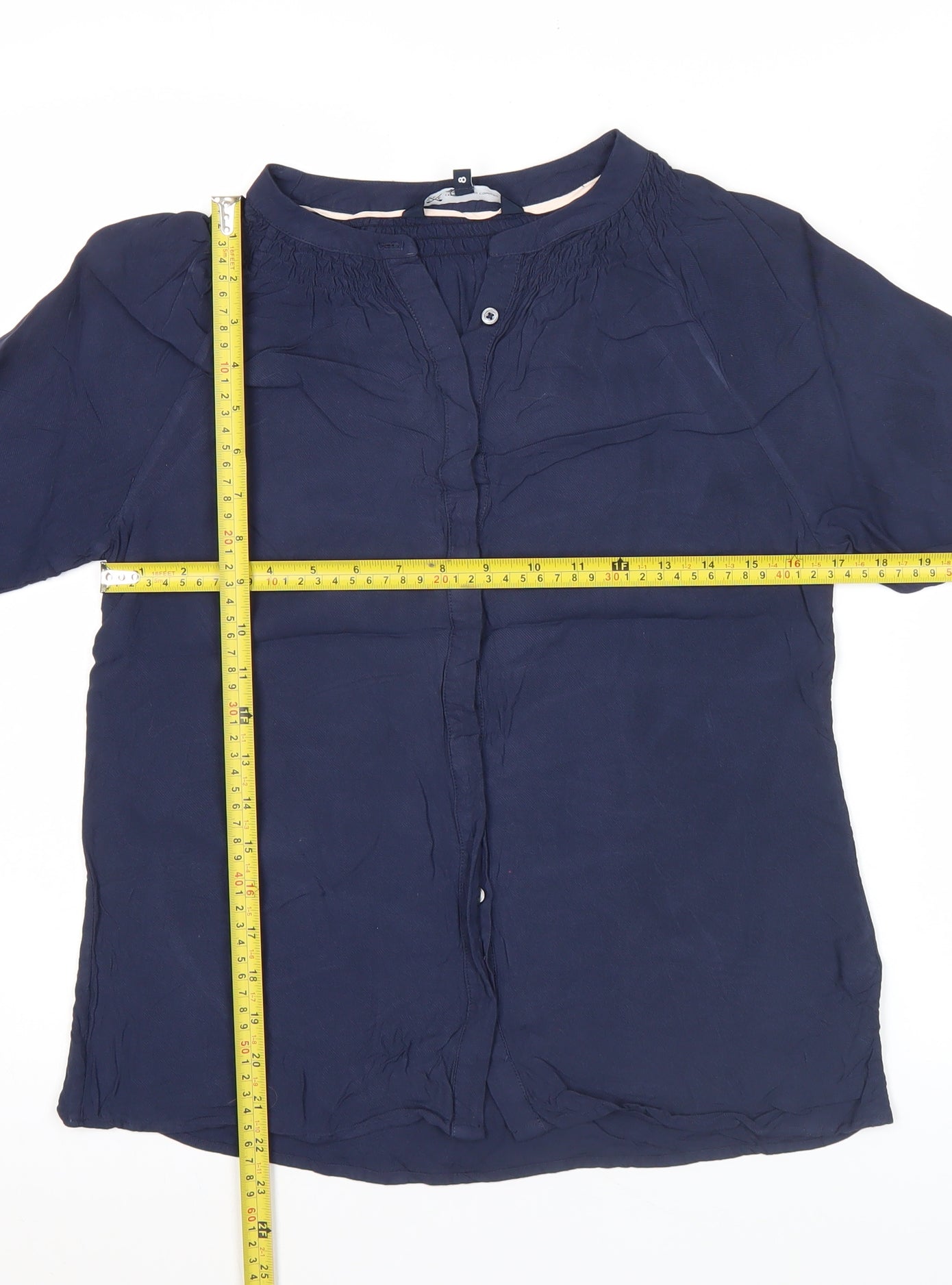 Womens UK Size 8 Crew Clothing Company Blue Tunic Blouse