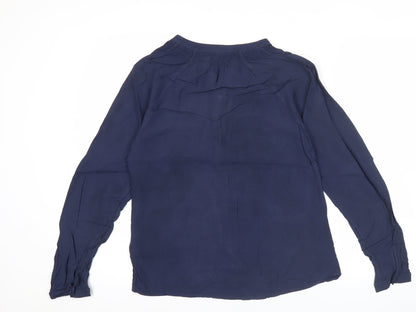 Womens UK Size 8 Crew Clothing Company Blue Tunic Blouse