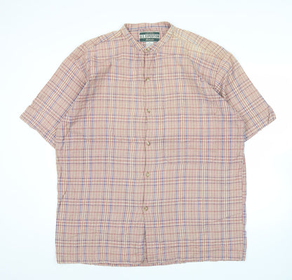 U.S. Expedition Men’s Multicoloured XL Checked Cotton Short Sleeve Shirt