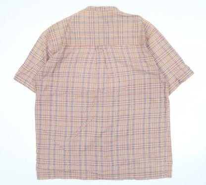 U.S. Expedition Men’s Multicoloured XL Checked Cotton Short Sleeve Shirt