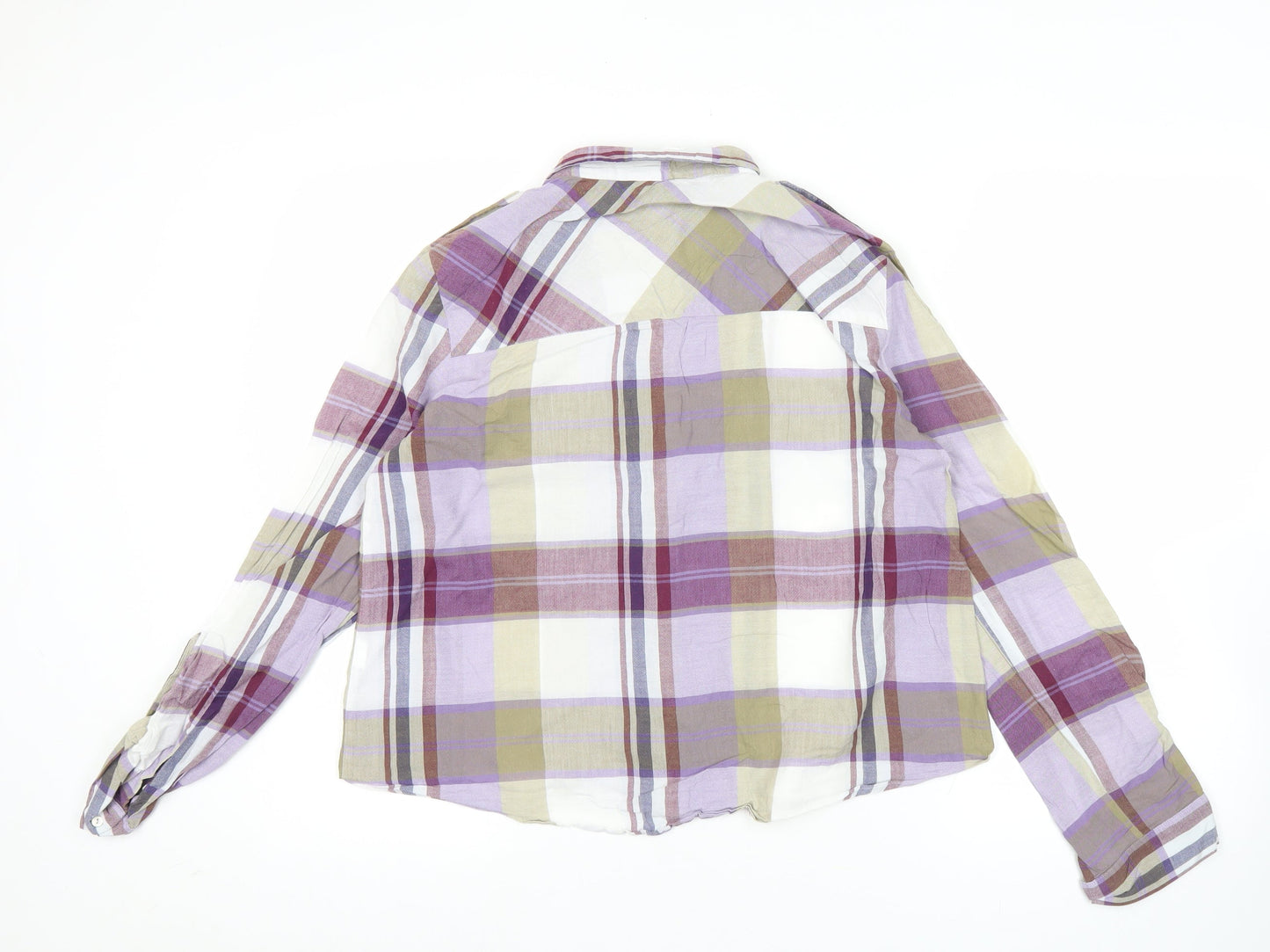 Womens UK Size L Zara Multicoloured Basic Button-Up