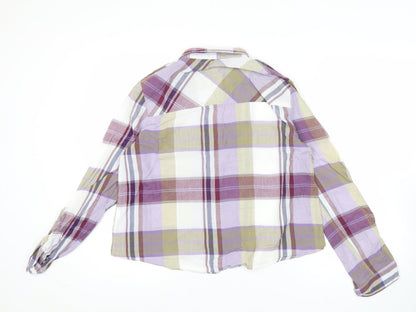 Womens UK Size L Zara Multicoloured Basic Button-Up