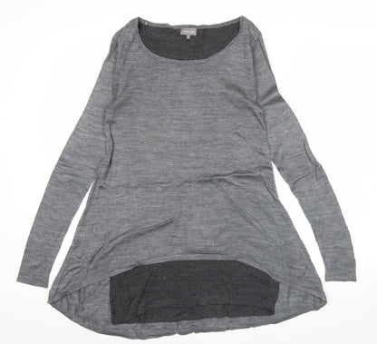 Phase Eight Women Grey Size 8 Shift Hi-Low Knit Dress