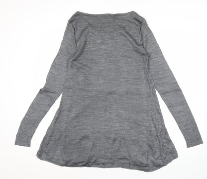 Phase Eight Women Grey Size 8 Shift Hi-Low Knit Dress