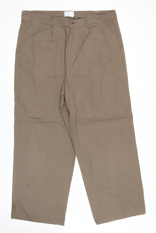 Womens UK Size 16 ASOS Regular Fit Chino Brown Trousers