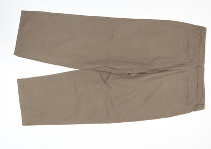 Womens UK Size 16 ASOS Regular Fit Chino Brown Trousers