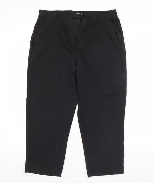 Womens UK Size 12 ASOS Regular Fit BusinessCasualWorkwear Black Trousers