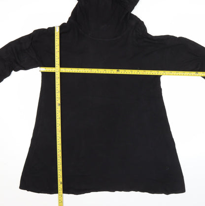 EDIT by Jeanne Beker Womens Black Roll Neck Tunic Blouse Size S