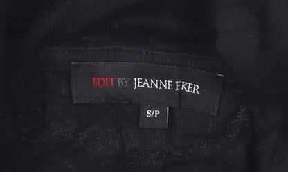 EDIT by Jeanne Beker Womens Black Roll Neck Tunic Blouse Size S