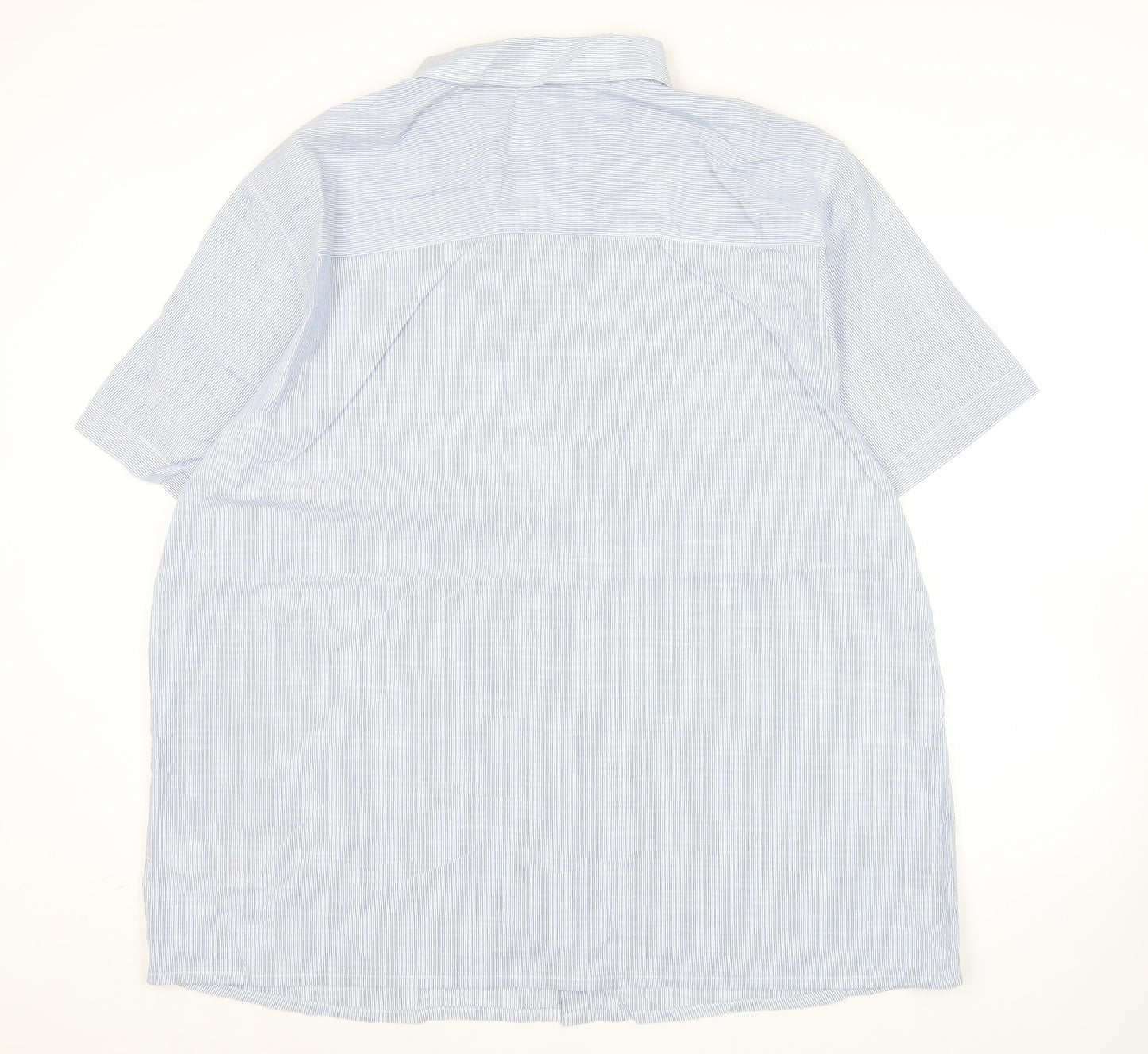 Jacamo Men’s Blue 2XL Short Sleeve Button-Down Cotton Shirt