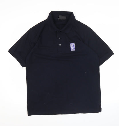 Ultimate Clothing Co Men’s Black Polo Shirt Size M Rolls Royce Logo