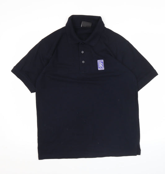 Ultimate Clothing Co Men’s Black Polo Shirt Size M Rolls Royce Logo