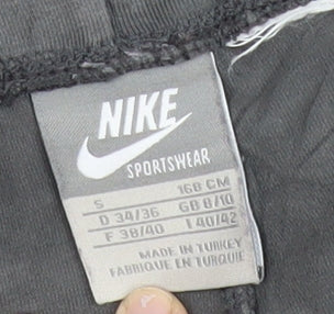 Nike Womens Grey S Sportswear Sweatpants Elastic Waist Trousers