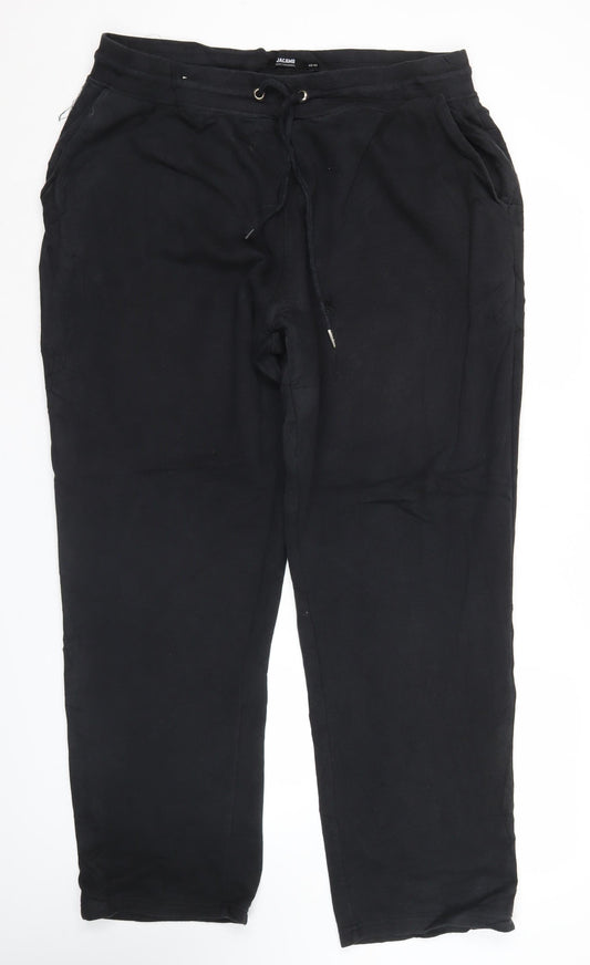 Jacamo Unisex Adults Black Jogger Trousers Size 42 Straight Fit