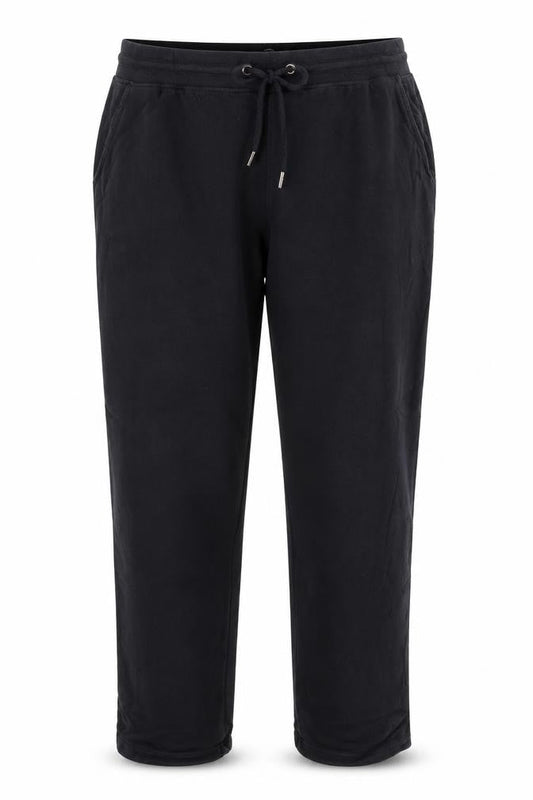 Front view of Jacamo unisex adults black jogger trousers, size 42, straight fit