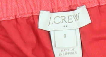 J.Crew Womens Pink Linen Cotton Elastic Waist Skirt Size 12