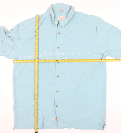 Quiksilver Waterman Men’s Blue 2XL Short Sleeve Hawaiian Shirt