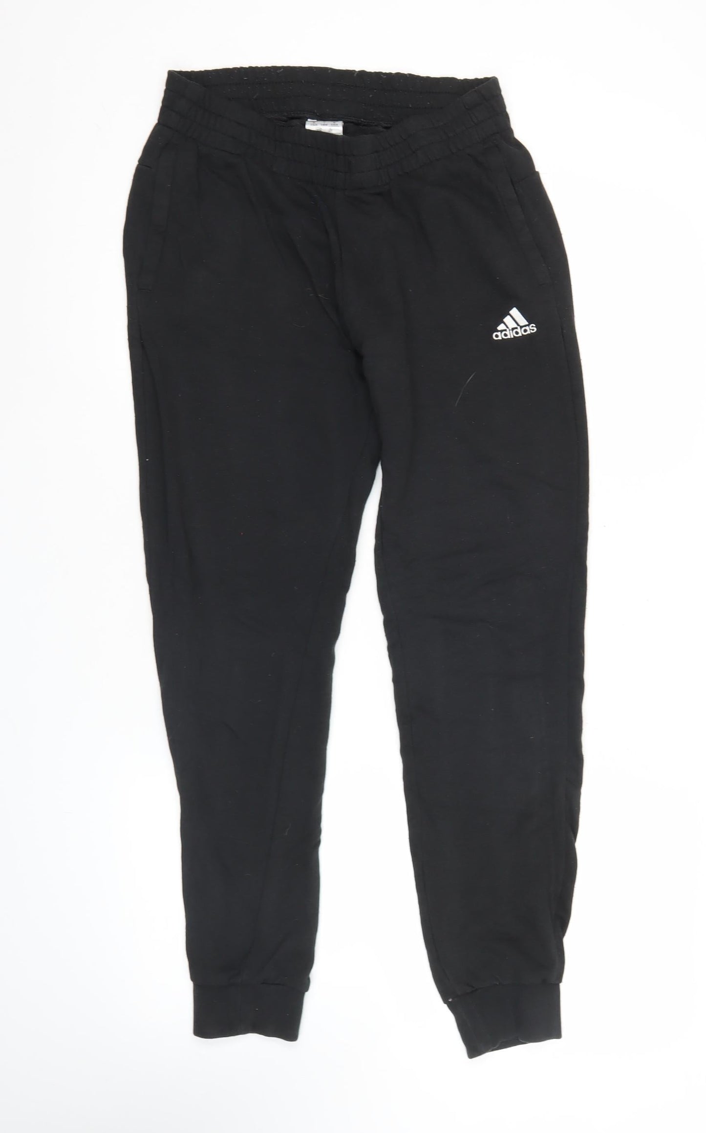 Adidas Womens Black Jogger Trousers Size 8-10 Cotton Blend