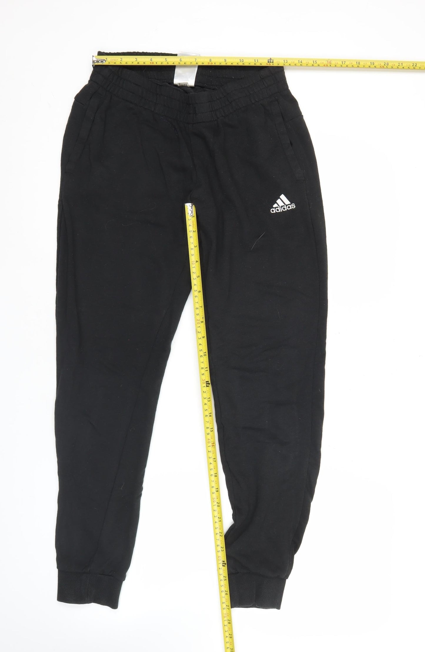 Adidas Womens Black Jogger Trousers Size 8-10 Cotton Blend