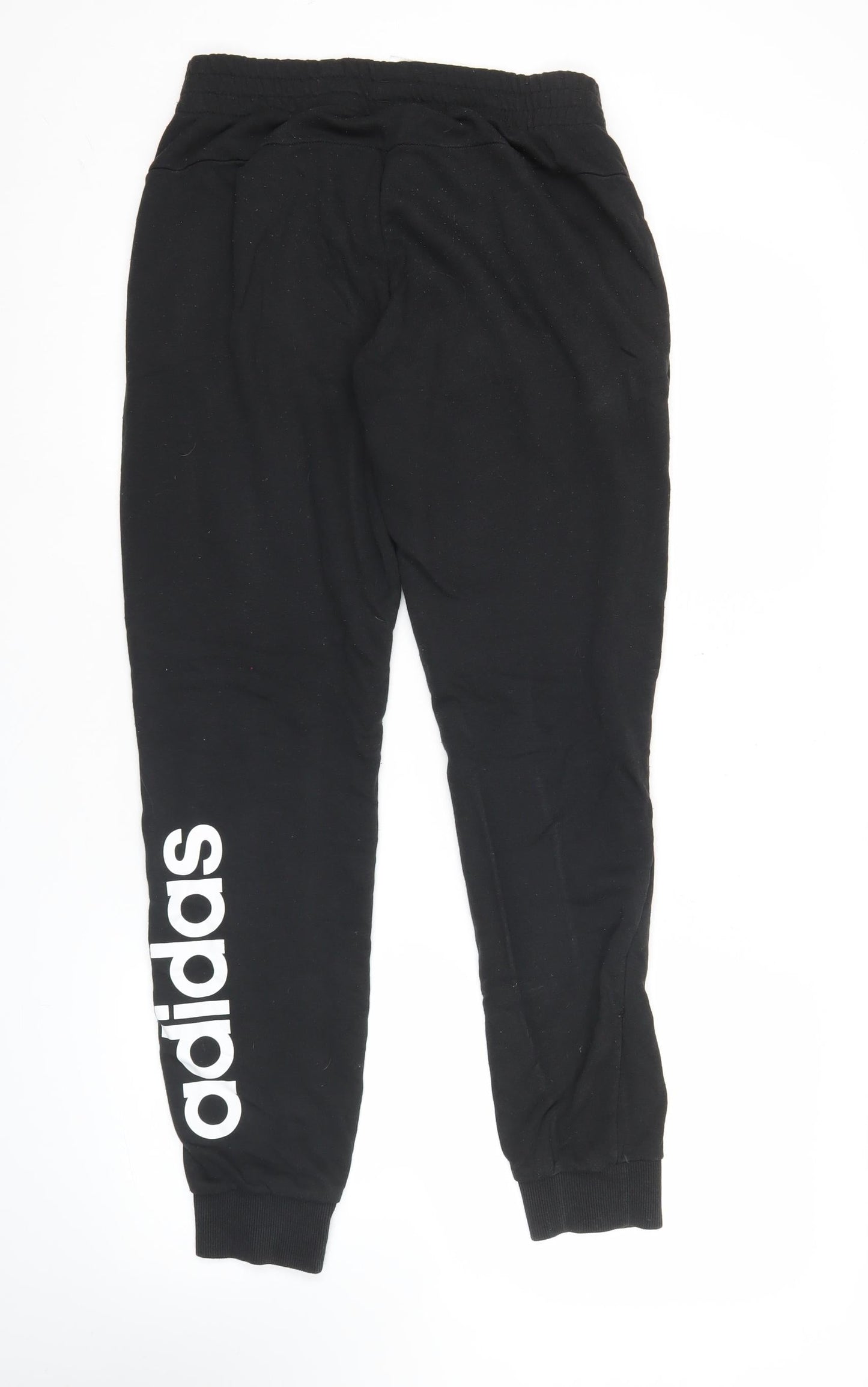 Adidas Womens Black Jogger Trousers Size 8-10 Cotton Blend