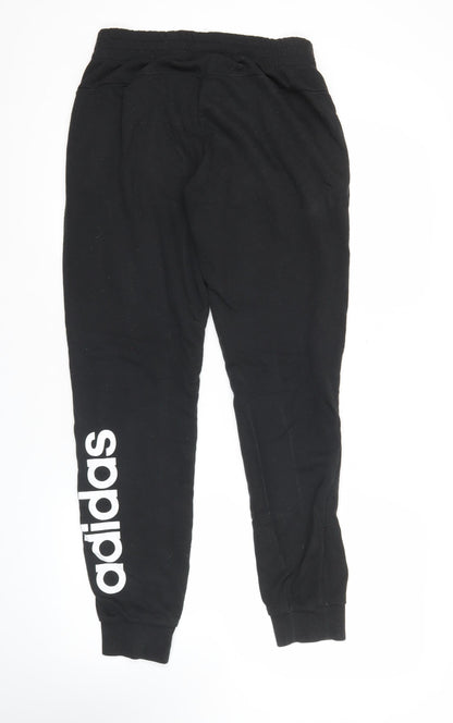 Adidas Womens Black Jogger Trousers Size 8-10 Cotton Blend