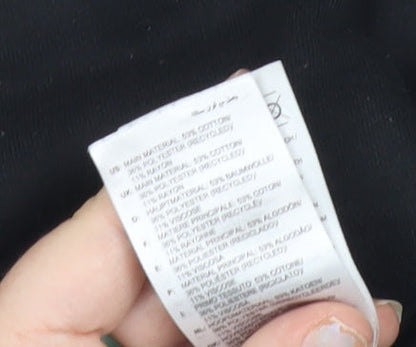 Adidas Womens Black Jogger Trousers Size 8-10 Cotton Blend