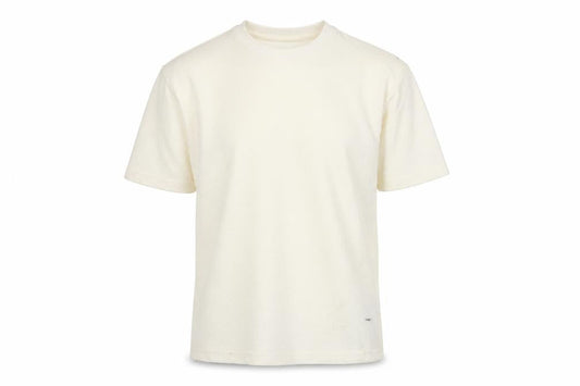 DRY Essentials Men’s Ivory Short Sleeve Cotton Blend T-Shirt Size S