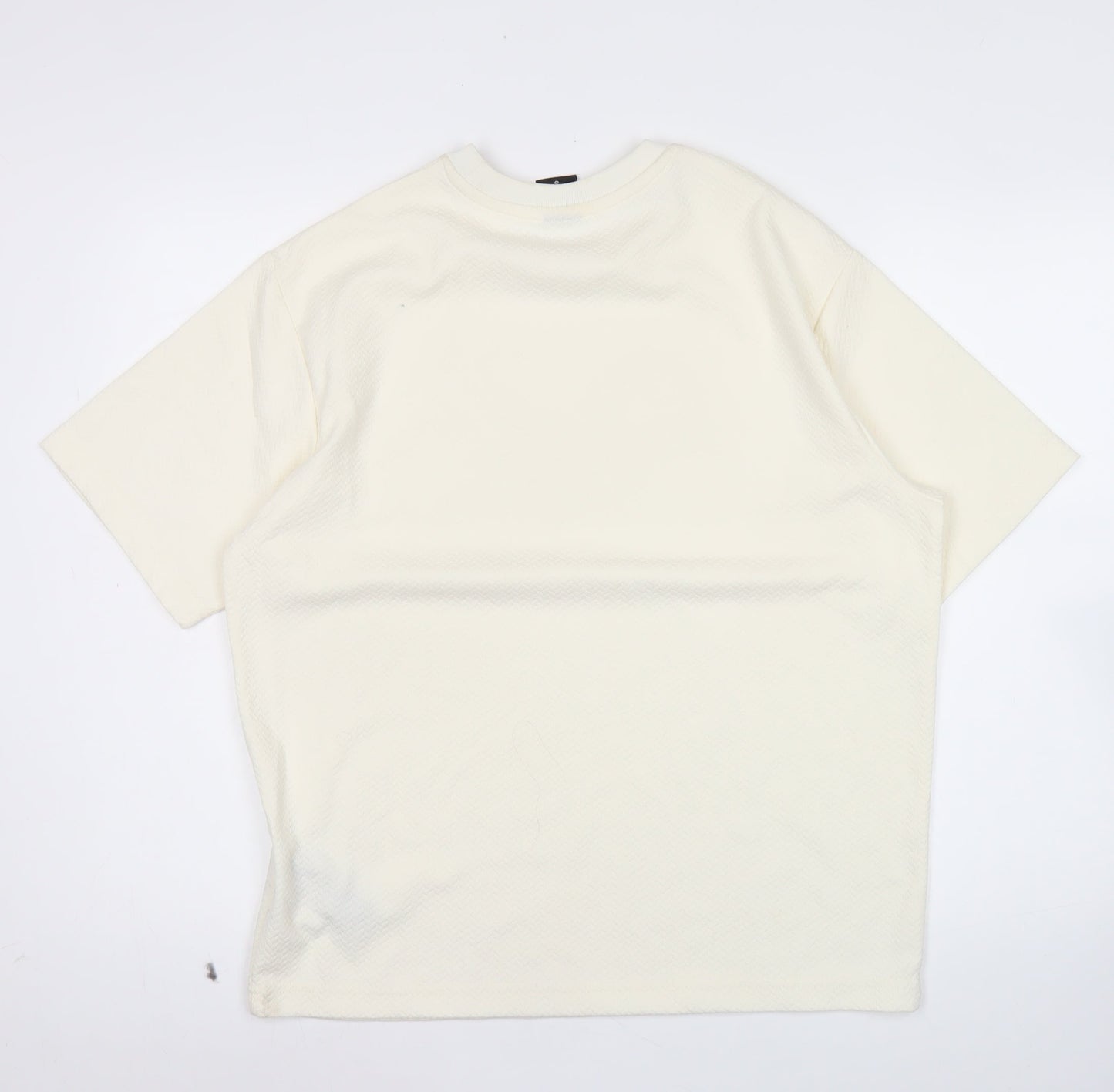 DRY Essentials Men’s Ivory Short Sleeve Cotton Blend T-Shirt Size S