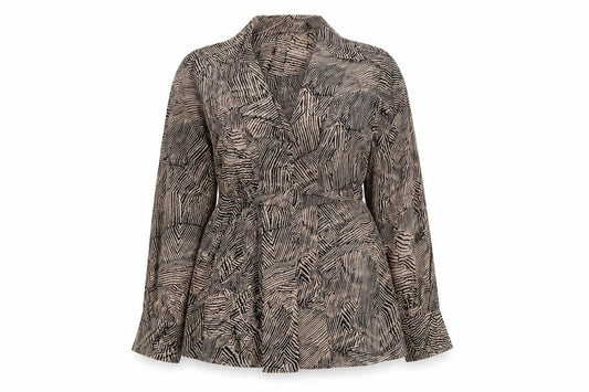 Womens UK Size 10 Topshop Multicoloured Wrap Blouse