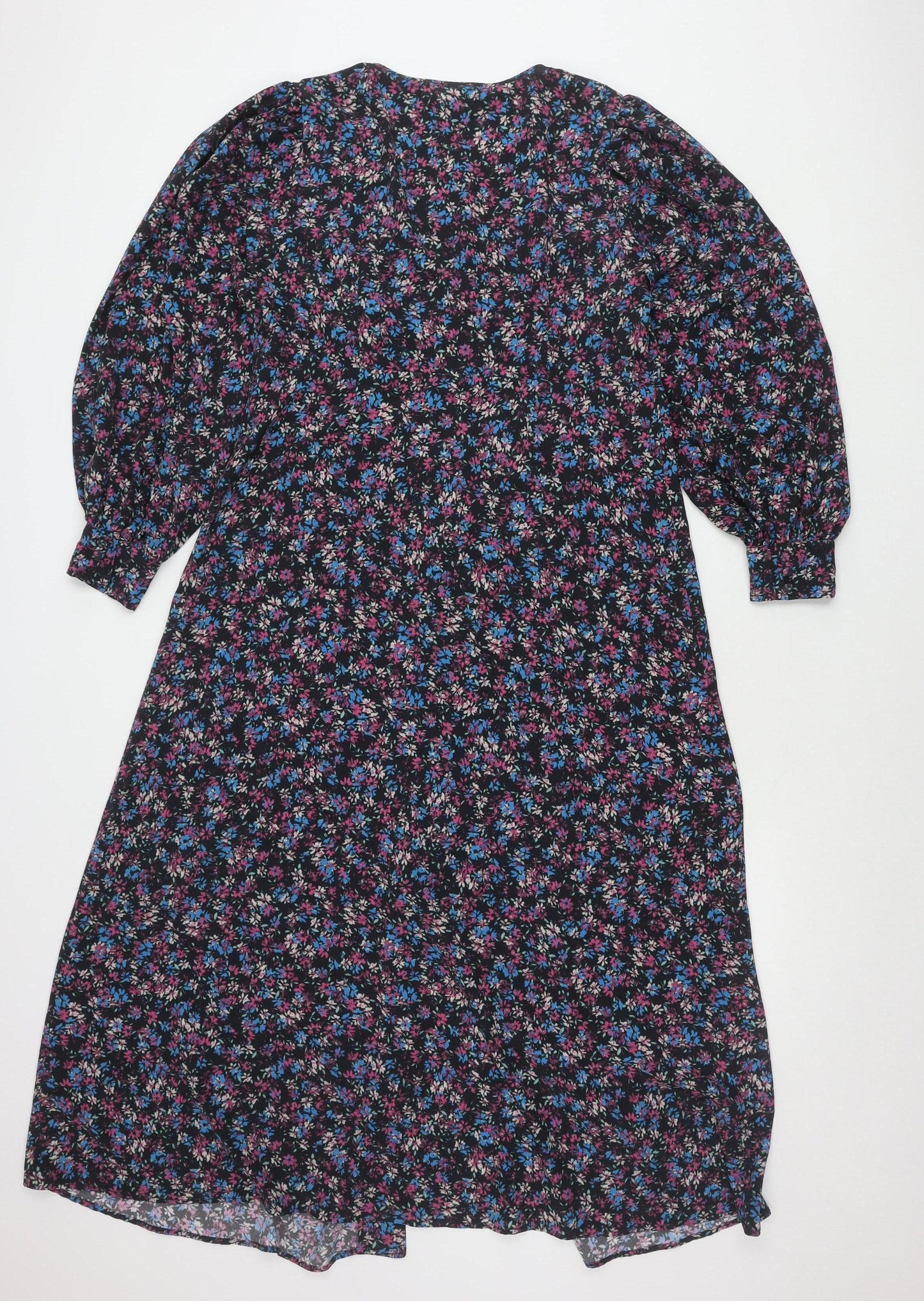Topshop Maternity Womens Multicoloured Floral V-Neck Dress UK 12