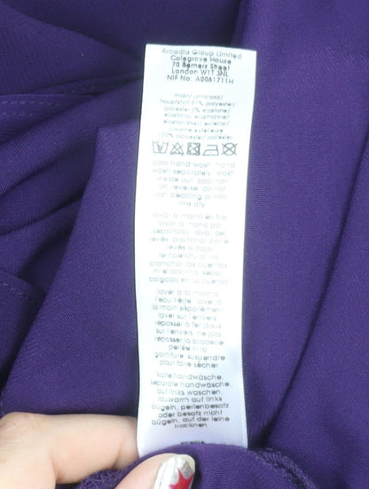 Evans Women’s Purple Plus Size 28 Rhinestone Chiffon Tunic Blouse