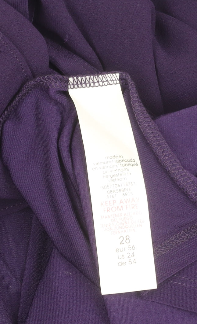 Evans Women’s Purple Plus Size 28 Rhinestone Chiffon Tunic Blouse