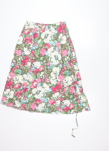 Marks and Spencer Women’s Multicoloured Floral A-Line Skirt Size 10