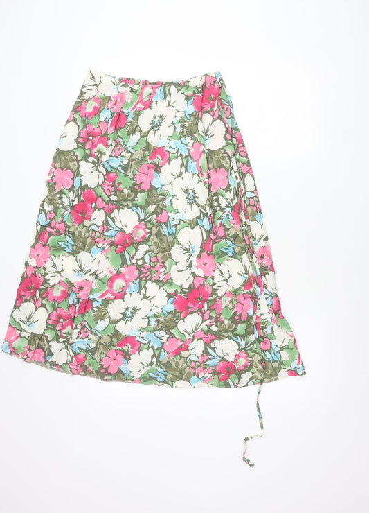 Marks and Spencer Women’s Multicoloured Floral A-Line Skirt Size 10