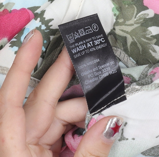 Marks and Spencer Women’s Multicoloured Floral A-Line Skirt Size 10