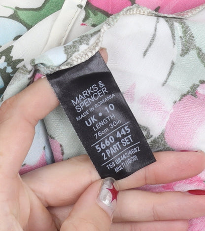 Marks and Spencer Women’s Multicoloured Floral A-Line Skirt Size 10