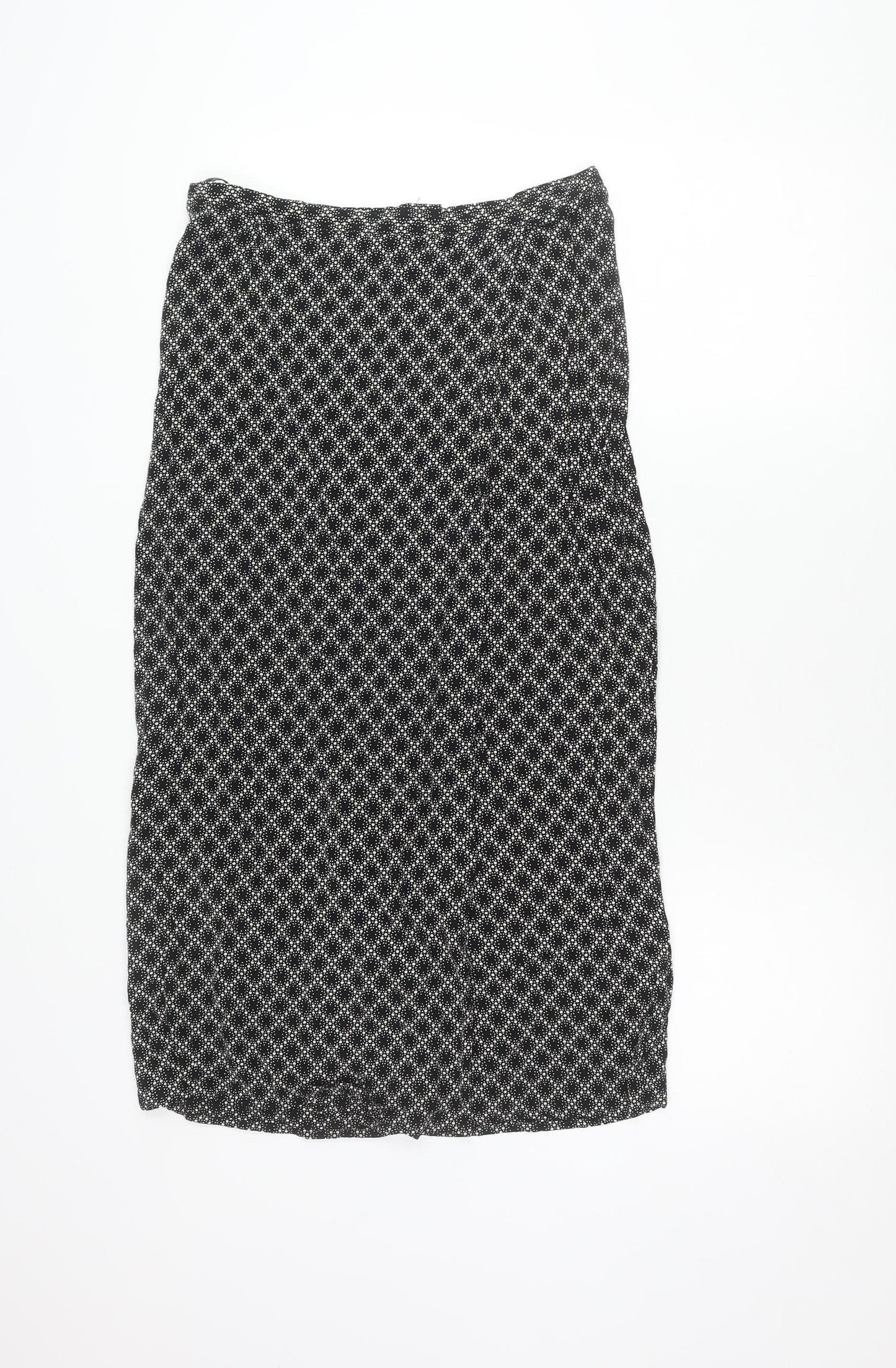 Debenhams Womens Black Size 12 Pencil Skirt Viscose Workwear