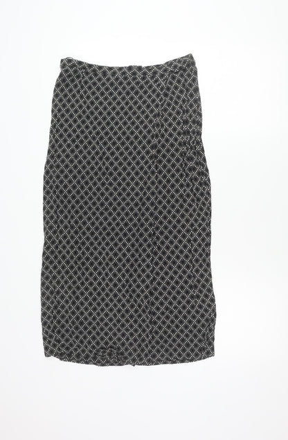 Debenhams Womens Black Size 12 Pencil Skirt Viscose Workwear