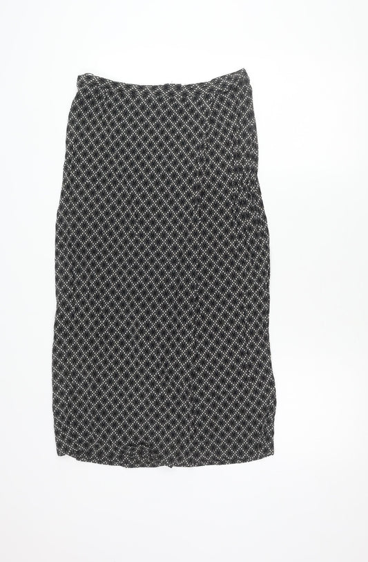 Debenhams Womens Black Size 12 Pencil Skirt Viscose Workwear
