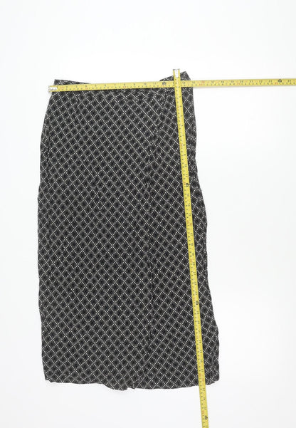 Debenhams Womens Black Size 12 Pencil Skirt Viscose Workwear