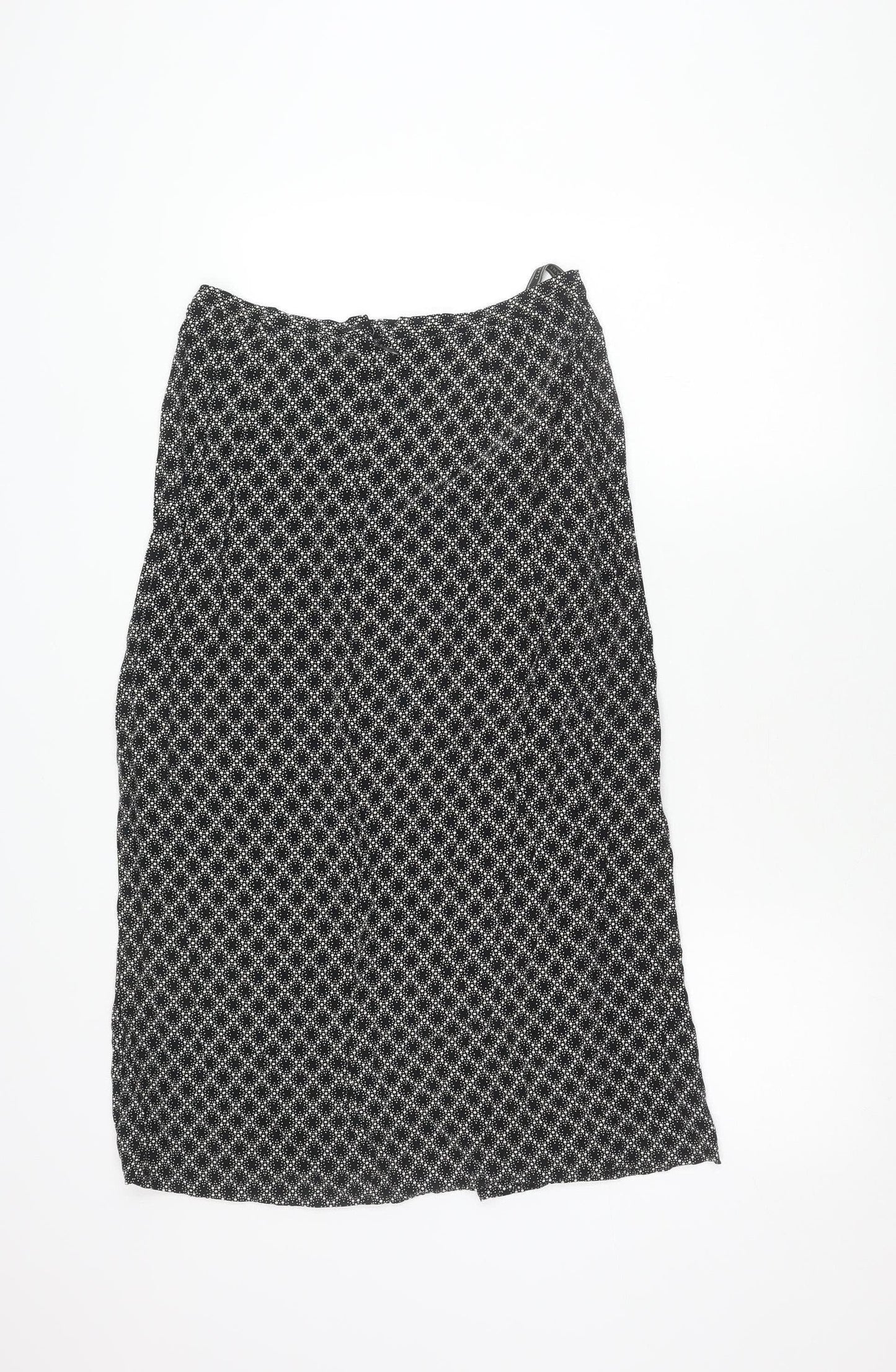 Debenhams Womens Black Size 12 Pencil Skirt Viscose Workwear