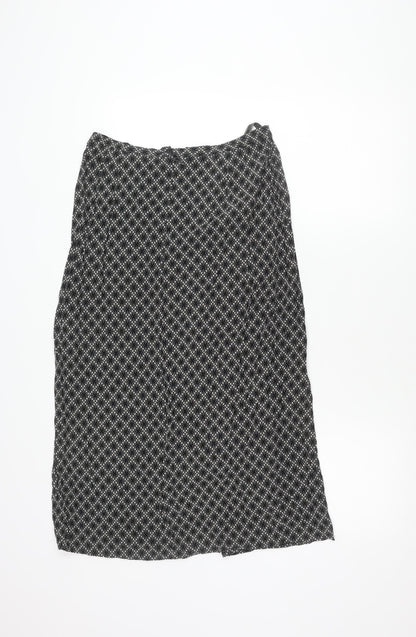 Debenhams Womens Black Size 12 Pencil Skirt Viscose Workwear
