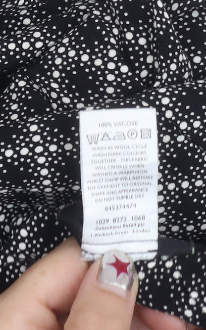 Debenhams Womens Black Size 12 Pencil Skirt Viscose Workwear