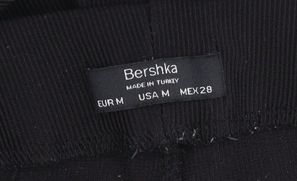 Bershka Womens Black Size 12 Flared Trousers Regular Fit