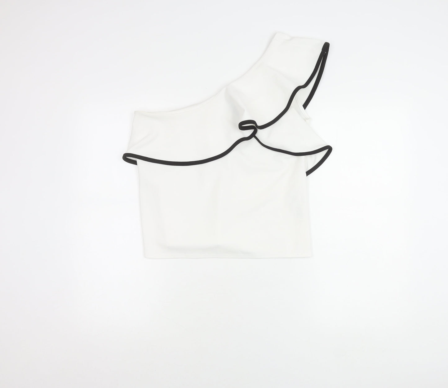 Womens UK Size 14 New Look White Cropped Blouse