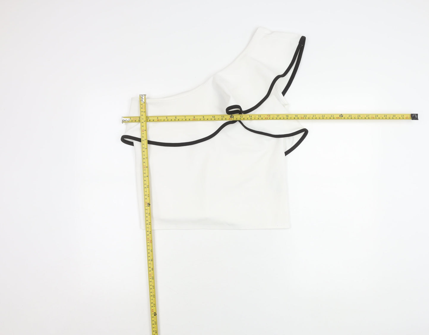 Womens UK Size 14 New Look White Cropped Blouse