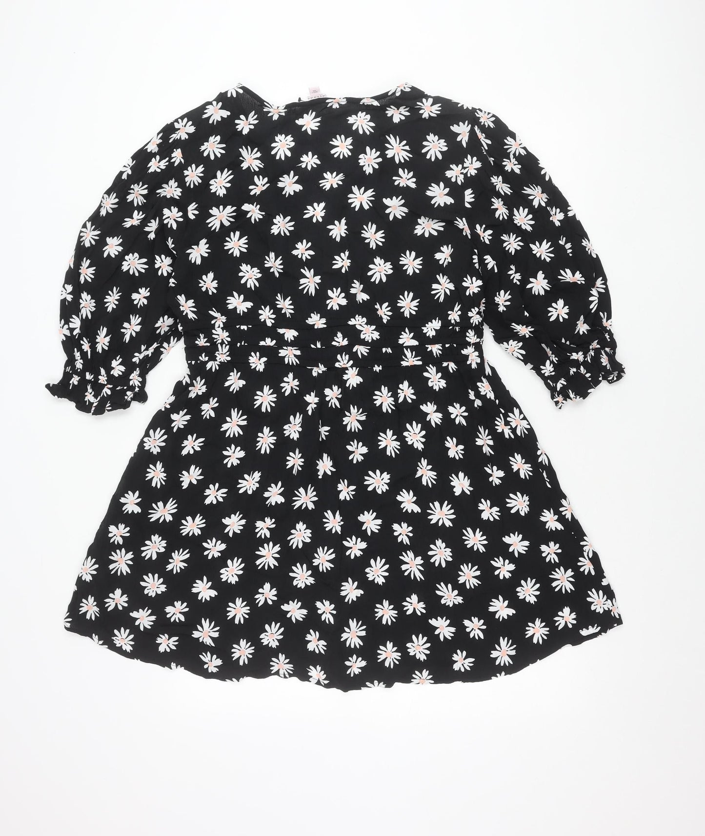 Miss Selfridge Petites Women’s Black Floral Skater Dress UK 16