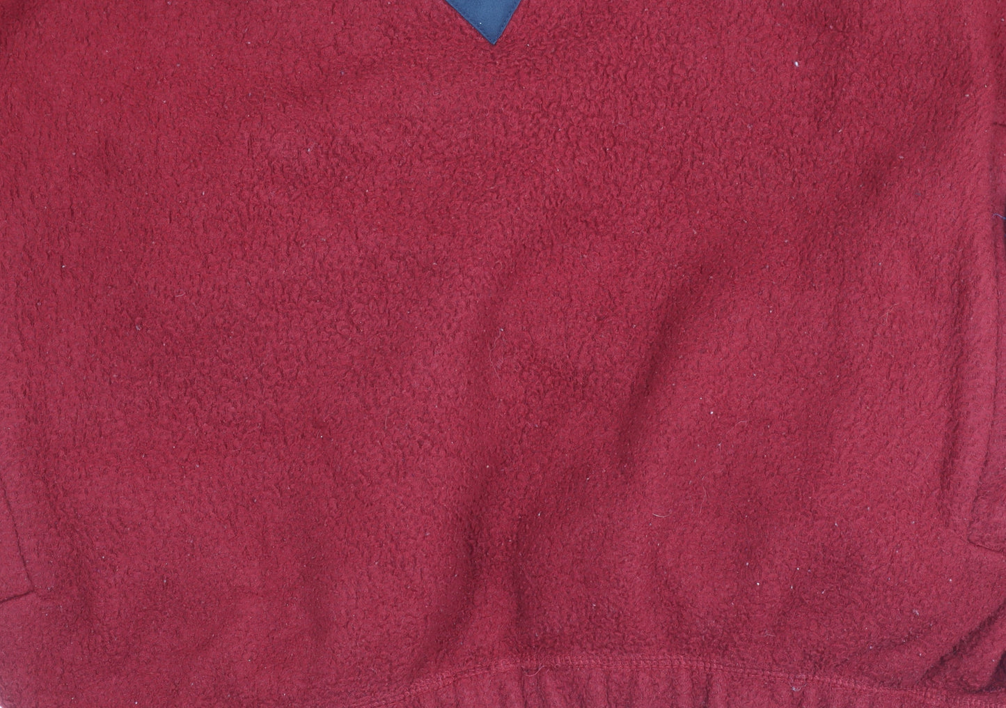 Back 9 Mens Red Fleece Plaid 1/4 Zip Pullover Sweatshirt Size S